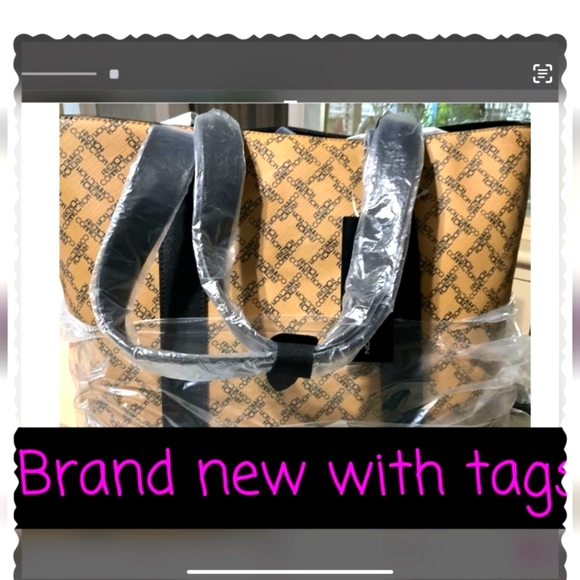 French Connection Tan and Black Travel Bag NEW - Picture 1 of 6